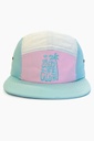 NOTICE THE RECKLESS COASTAL FIVE PANEL CAP - TEAL PINK