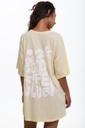 NOTICE THE RECKLESS GOOD LIFE TEE DRESS  - BEIGE