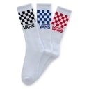 BAS VANS DROP V CLASSIC CHECK CREW 3 PACK ENFANT - TRUE RED/TRUE BLUE