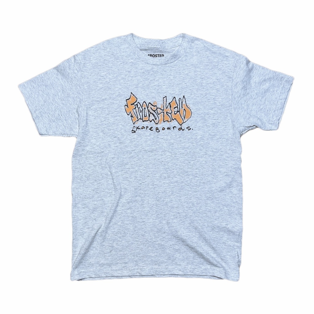 T-SHIRT FROSTED PAINTBRUSH LOGO - ASH GREY