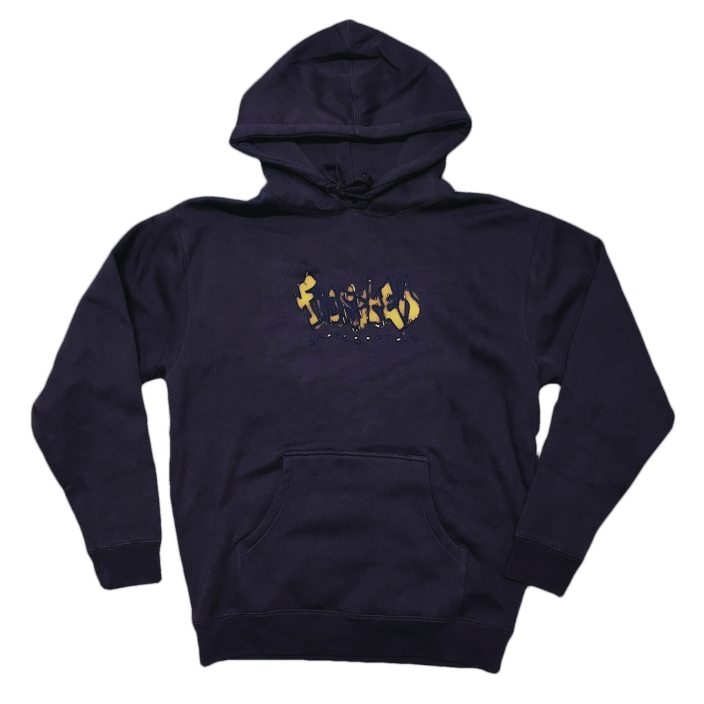 COTON OUATÉ FROSTED PAINTBRUSH HOODIE - BRUN