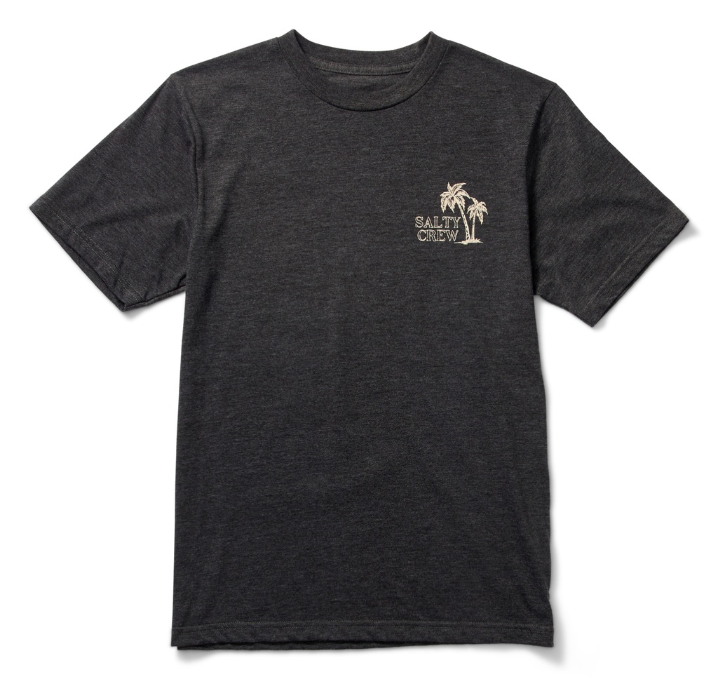 T-SHIRT SALTY CREW JUNIOR UNWIND SHORT SLEEVE TEE - CHARCOAL HEATHER