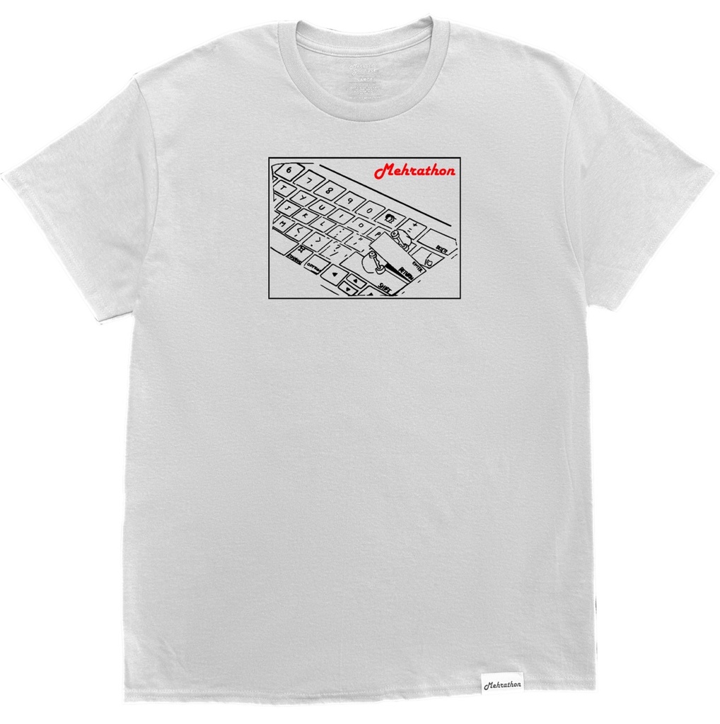 MEHRATHON BUMP TO SPACE BAR TEE - WHITE