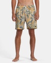 RVCA BARNES ELASTIC WAIST BOARDSHORTS 17" - CAMEL