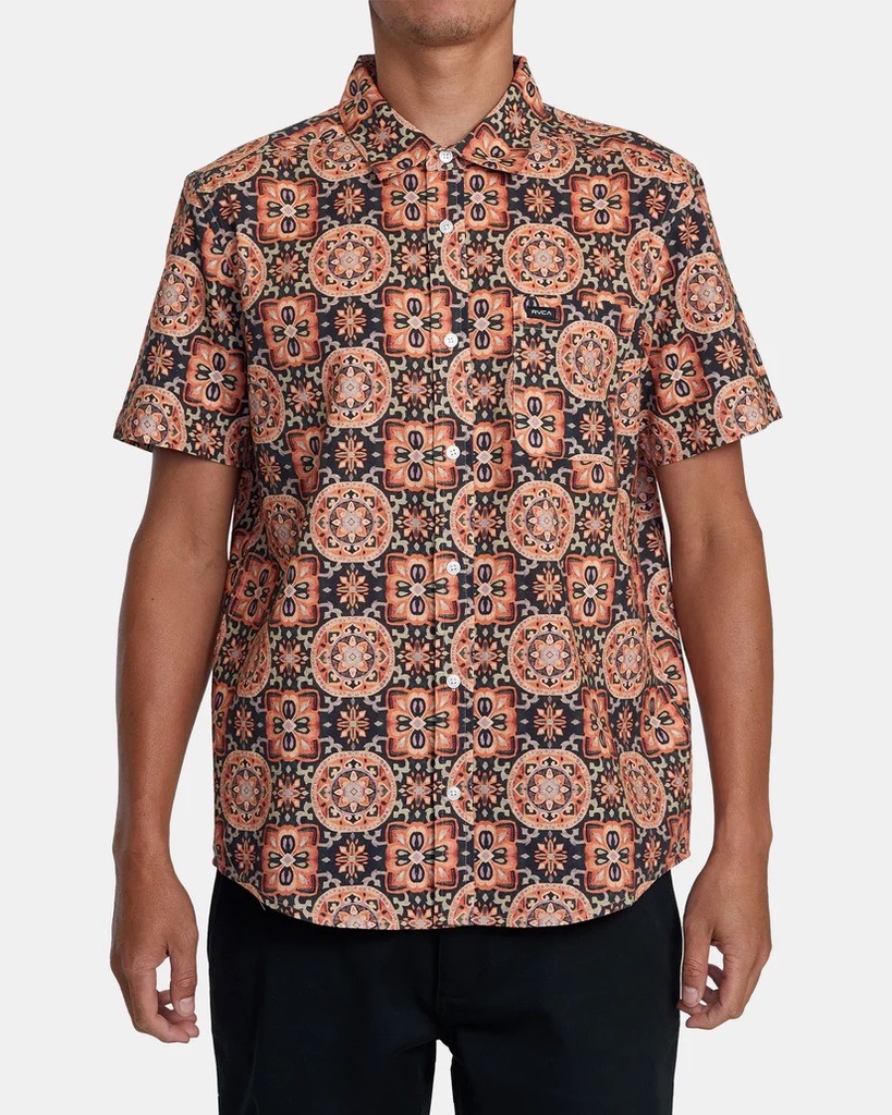 CHEMISE RVCA RVGAZI SHORT SLEEVE - SUNSET