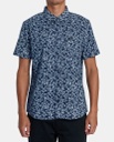 RVCA THAT'LL DO PRINT SHORT SLEEVE SHIRT - PETROL BLUE