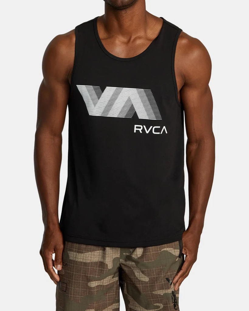 CAMISOLE RVCA BLUR TANK TOP - NOIR