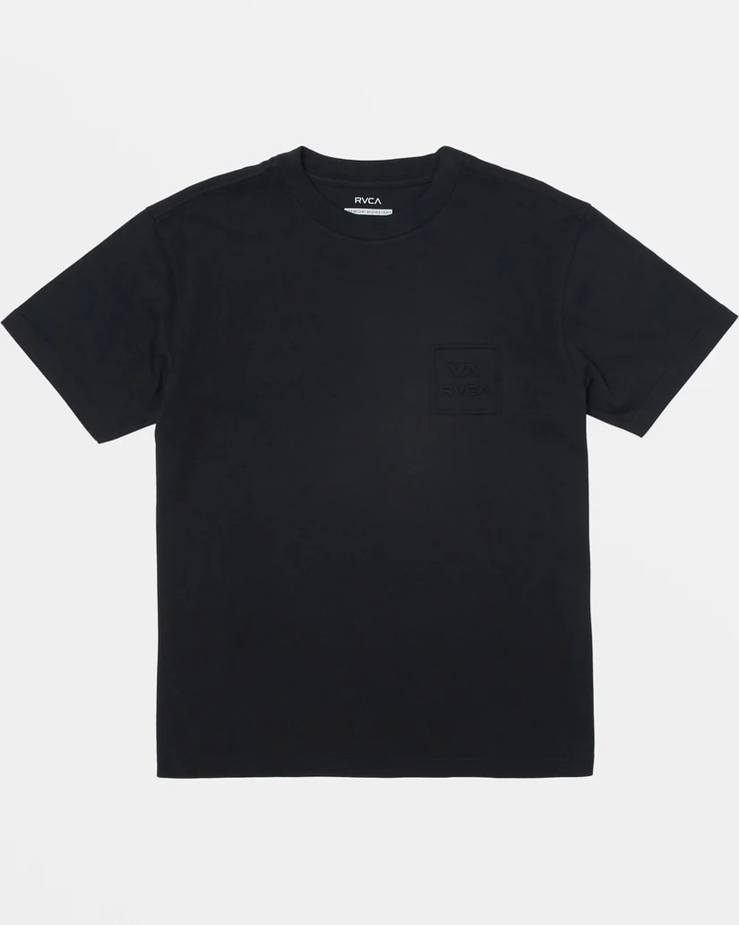 RVCA ATW EMBOSSED SHORT SLEEVE TEE - BLACK