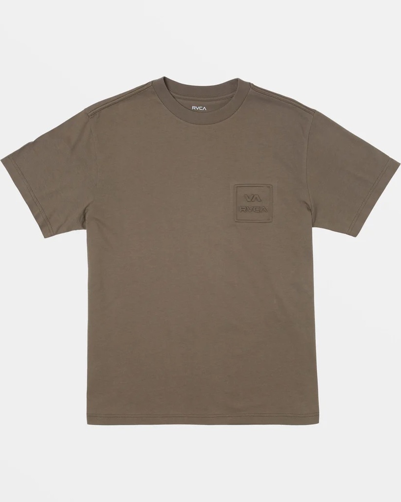 RVCA ATW EMBOSSED SHORT SLEEVE TEE - MUSHROOM
