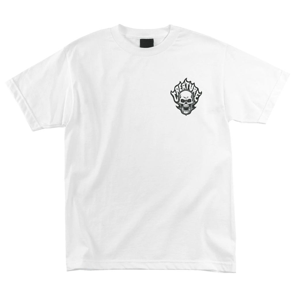 T-SHIRT CREATURE BONEHEAD FLAME - WHITE