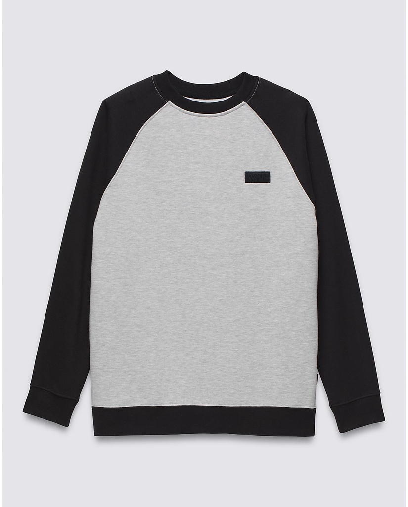 Vans Kids Core Basic Raglan Crew Sweatshirt - Black/Cement/Heather