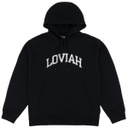 LOVIAH COLLEGIATE FELT HOODIE - BLACK