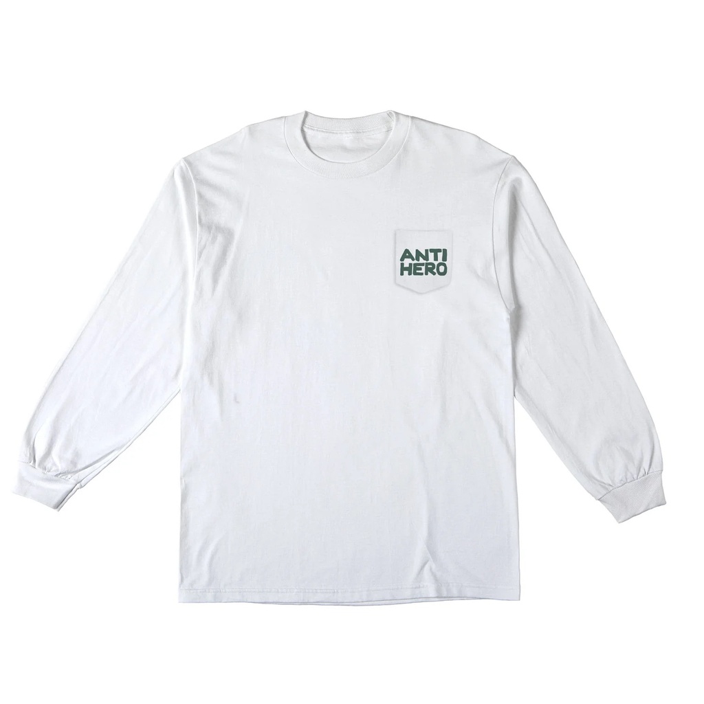 ANTIHERO FISH BOWL LONG SLEEVE T-SHIRT - WHITE