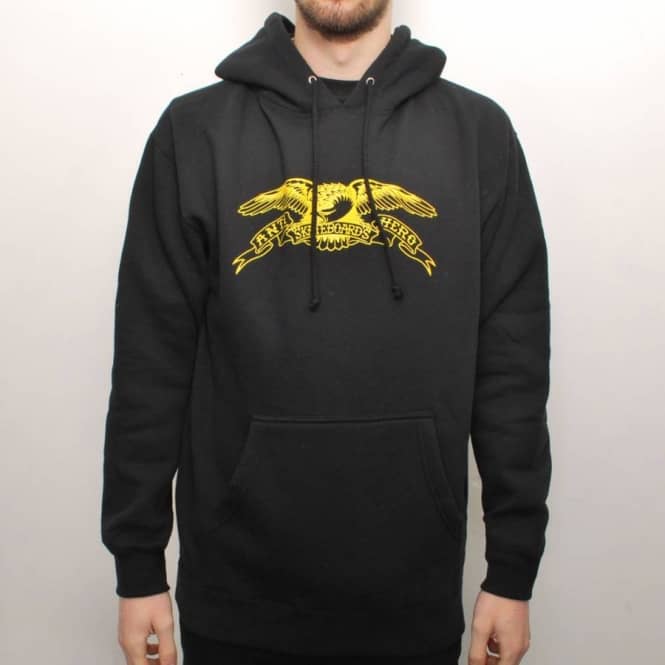 ANTIHERO HOODIE BASIC EAGLE - BLACK