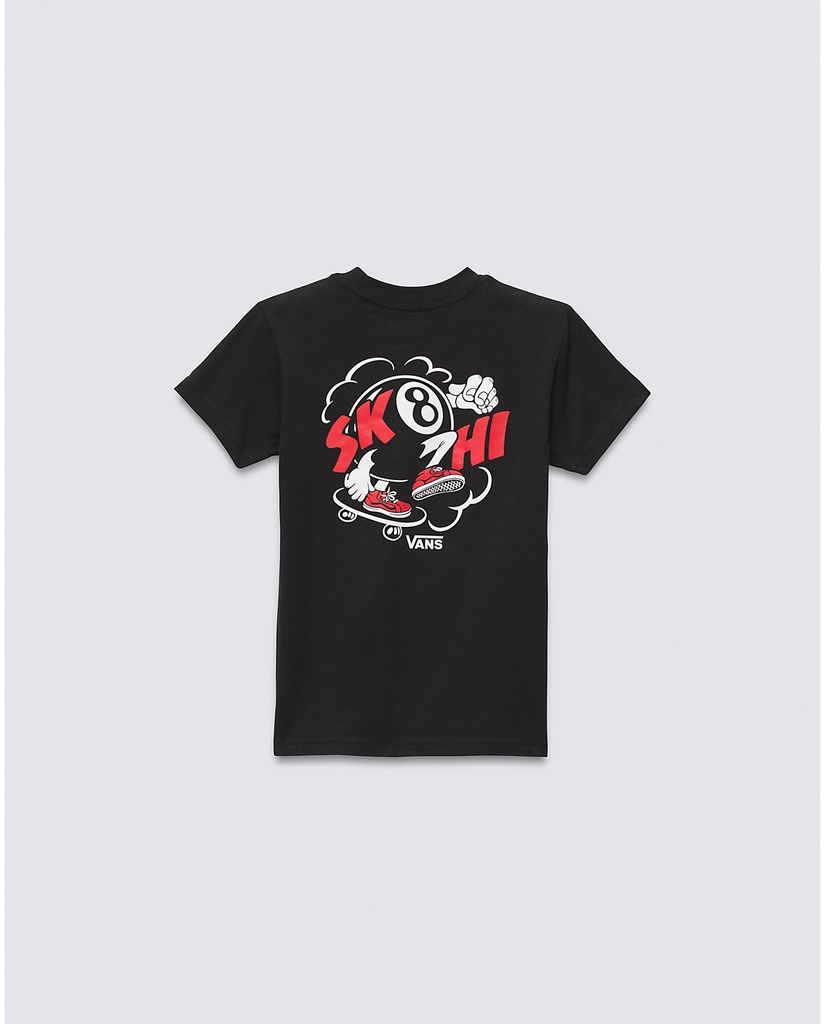 VANS BOYS SK8 HI BALL TEE - BLACK