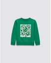 VANS LITTLE KIDS HAPPY DAYS PULLOVER CREWNECK - VERDANT GREEN