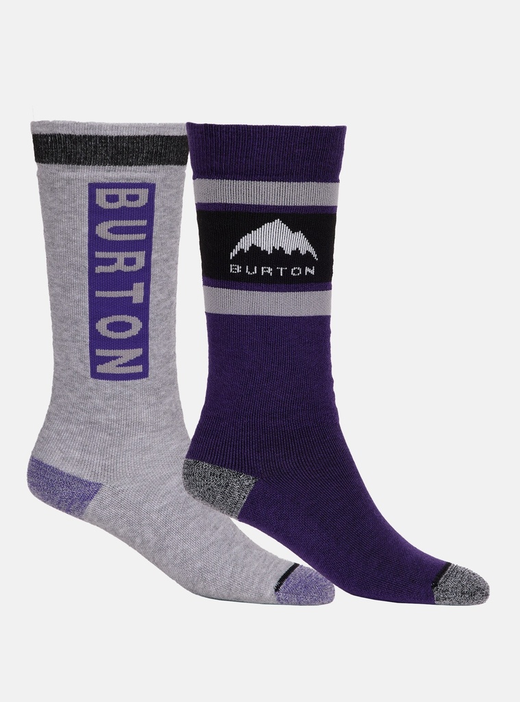 BURTON KID'S WEEKEND MIDWEIGHT SOCK 2 PACK - IMPERIAL PURPLE