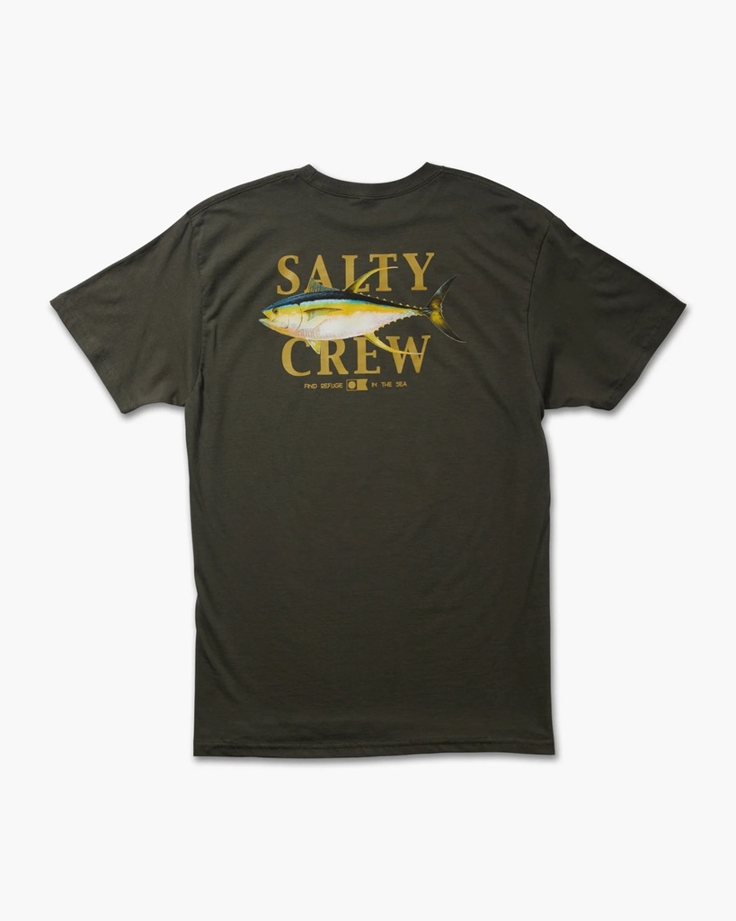 T-SHIRT SALTY CREW YELLOWFIN CLASSIC - CHARCOAL