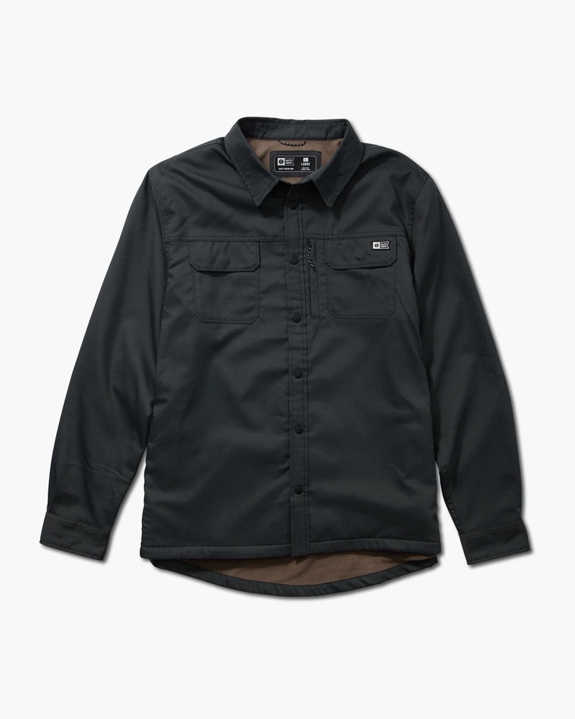 SALTY CREW FATHOM LONG SLEEVE TECH SHACKET - CHARCOAL