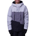 686 BOYS GEO INSULATED JACKET - WHITE HEATHER CLRBLK