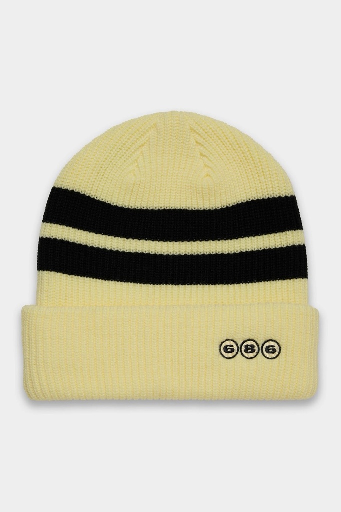 686 SHORT STRIPE BEANIE - DUSTY YELLOW