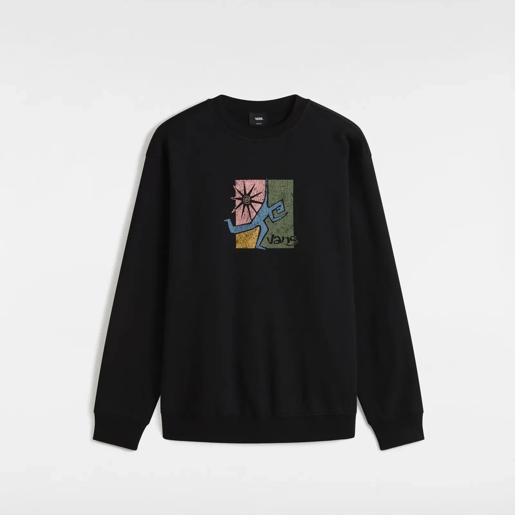 COTON OUATÉ VANS STYLE GUY LOOSE CREW - NOIR