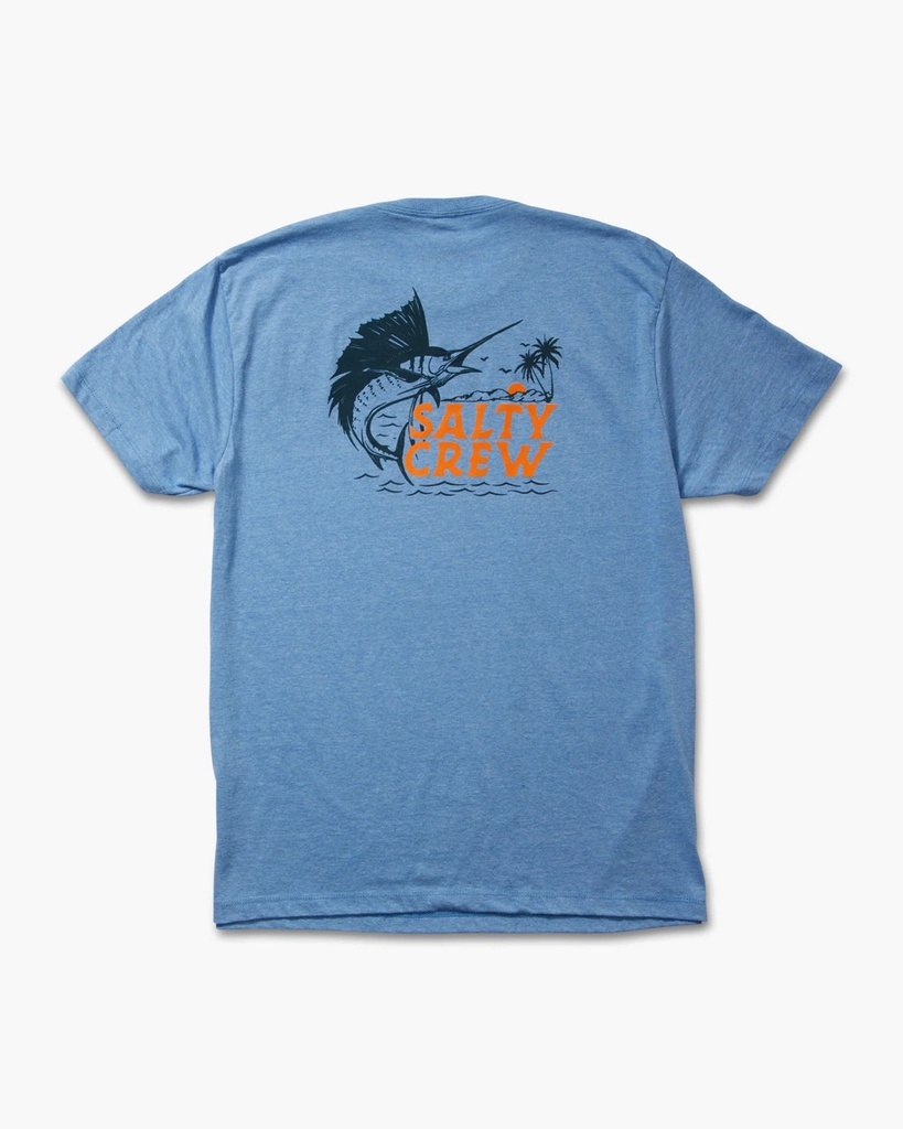 T-SHIRT SALTY CREW SAILFISH CLASSIC - LIGHT BLUE HEATHER