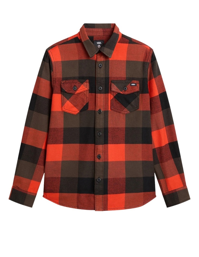 CHEMISE VANS BOX FLANNEL CLASSIC - BLACK/FIESTA