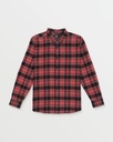 CHEMISE VOLCOM CADEN PLAID LONG SLEEVE - CRANBERRY