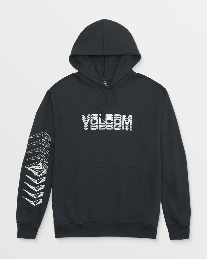 COTON OUATÉ VOLCOM CEMENT PULL OVER - WASHED BLACK HEATHER