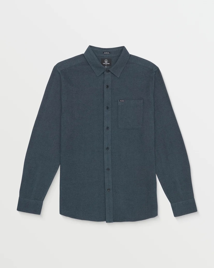 VOLCOM CADEN FLANNEL LONG SLEEVE - DARK SLATE
