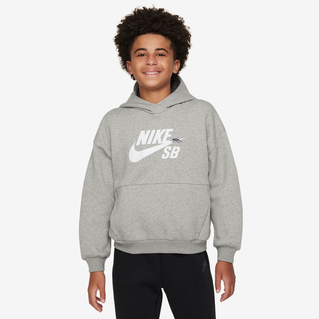NIKE SB JUNIOR ICON FLEECE EASYON - DARK GREY HEATHER