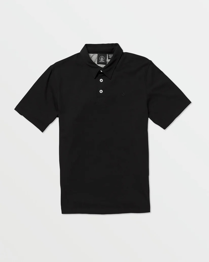 VOLCOM JUNIOR WOWZER POLO SHORT SLEEVE - BLACK