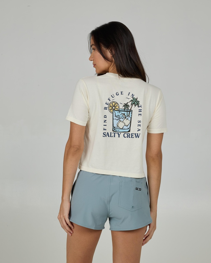 SALTY CREW OCEAN SPRAY CROP WOMEN - OFF WHITE