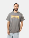 THRASHER FLAME LOGO TEE - CHARCOAL