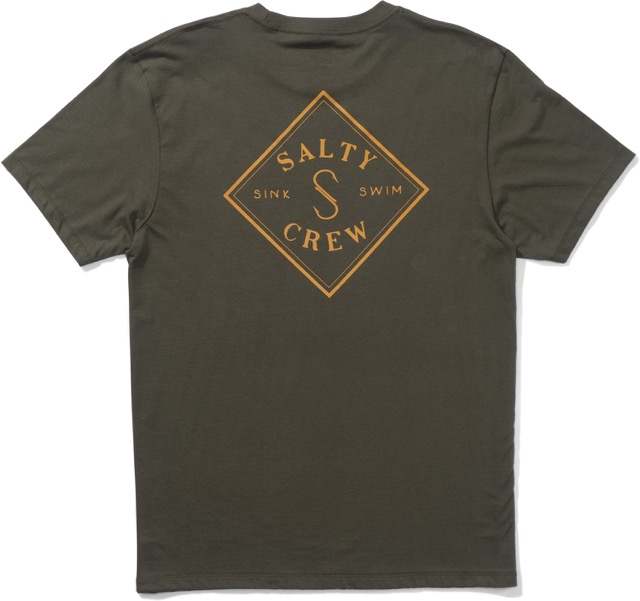 SALTY CREW TIPPET PREMIUM SHORT SLEEVE TEE - DUSTY OLIVE