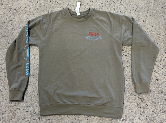 Coton Ouaté Crewneck 5-0 Salmon - Olive