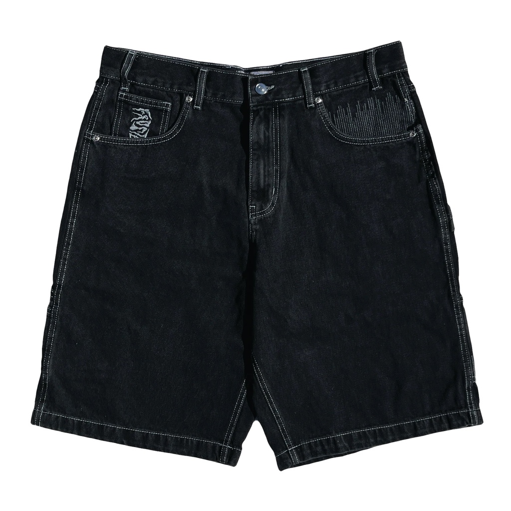 FROSTED CPU.JORTS SHORT  - OFF BLACK