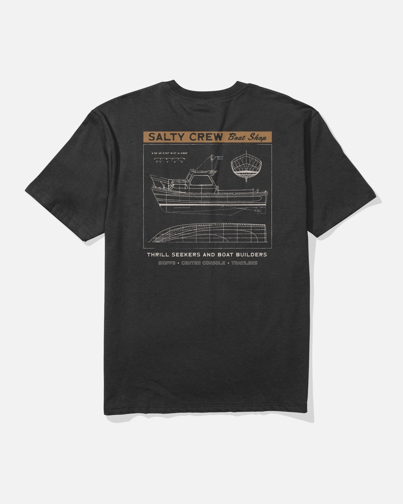 SALTY CREW BOAT SHOP CLASSIC TEE - BLACK