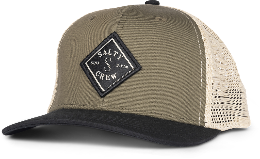 CASQUETTE SALTY CREW JUNIOR SEALINE RETRO TRUCKER - OLIVE/BLACK