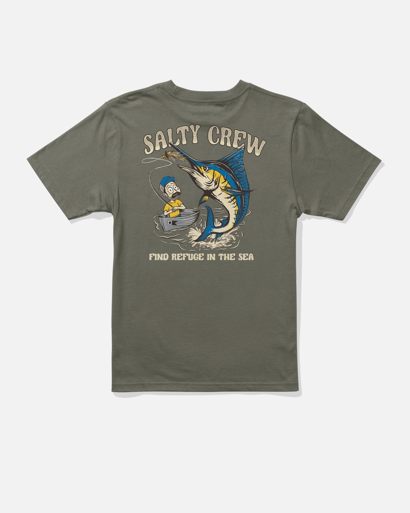 T-SHIRT SALTY CREW BIG BILL SS JUNIOR - DUSTY OLIVE