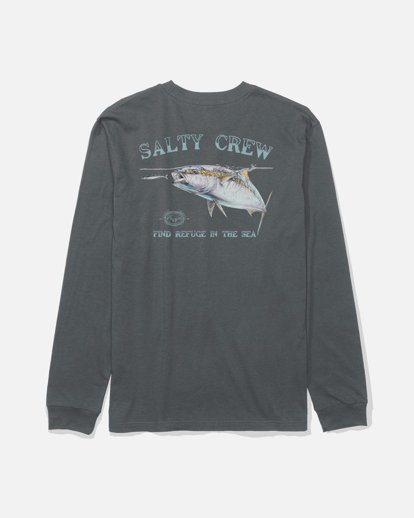 SALTY CREW SURFACE LS TEE - CHARCOAL