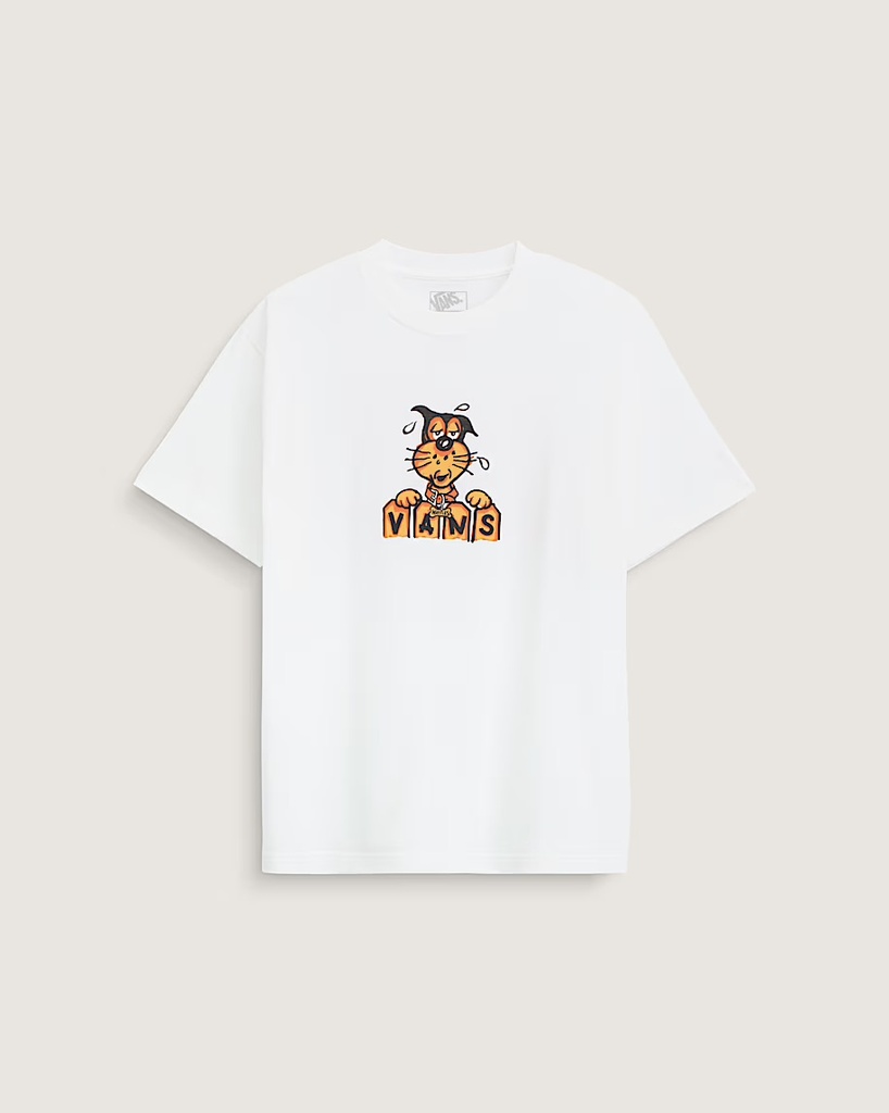 VANS WAFFLES THE DOG SHORT SLEEVE TEE - WHITE