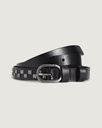 CEINTURE VANS CHECK LEATHER -  NOIR