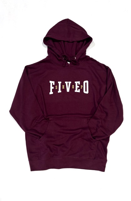 5-0 Varsity Hoodie - Burgandy