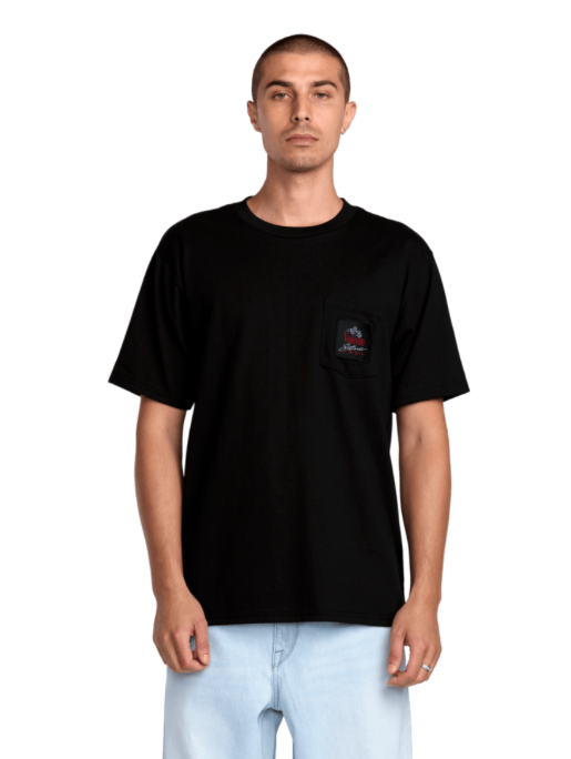 T-SHIRT VOLCOM SPEED SNAKE POCKET - NOIR