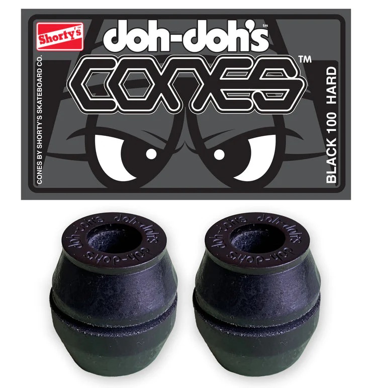 SHORTYS - CONES BUSHINGS HARDEST BLACK (100A)
