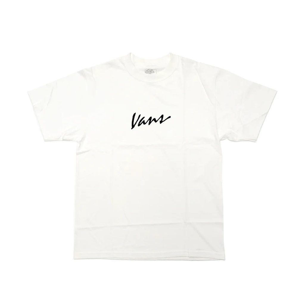 T-SHIRT VANS CLASSIC SCRIPT SHORT SLEEVE - MARSHMALLOW/BLACK