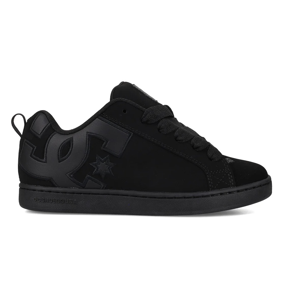 DC WOMEN'S COURT GRAFFIK SHOES - BLACK/BLACK