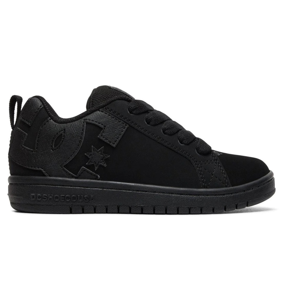 DC KIDS' COURT GRAFFIK SHOES - BLACK/BLACK